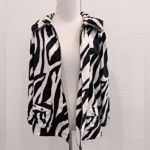 Vintage Chico’s size Large Zebra Print Women's Jacket